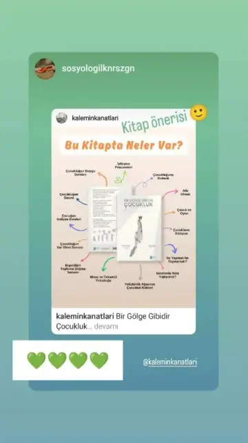 Okurumuzun kitaplarımızla paylaştığı Instagram hikâyesi (14)