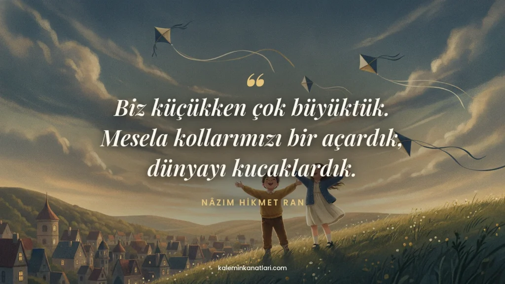 Biz Küçükken, Büyüktük şiiri – Nâzım Hikmet Ran