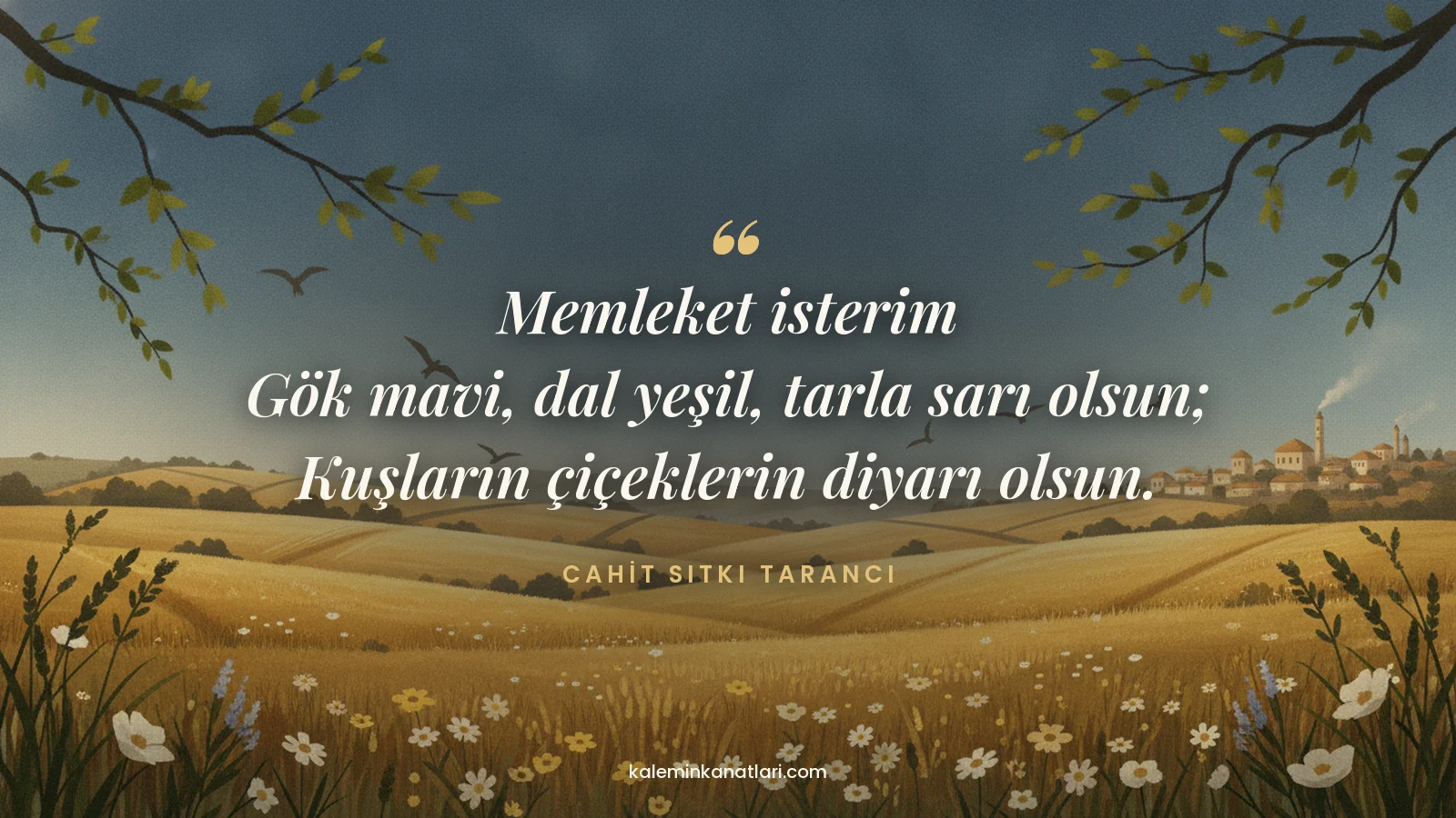 Memleket İsterim şiiri – Cahit Sıtkı Tarancı